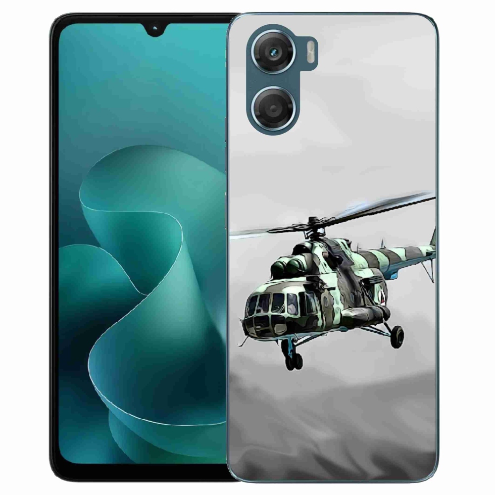 Zselés borítás mmCase a Motorola G06/G06 Power készülékhez - katonai helikopterhez