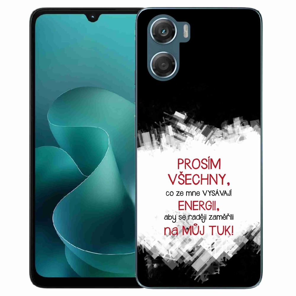 Zselés borítás mmCase a Motorola G06/G06 Power készülékhez - vicces szöveg 1 piros