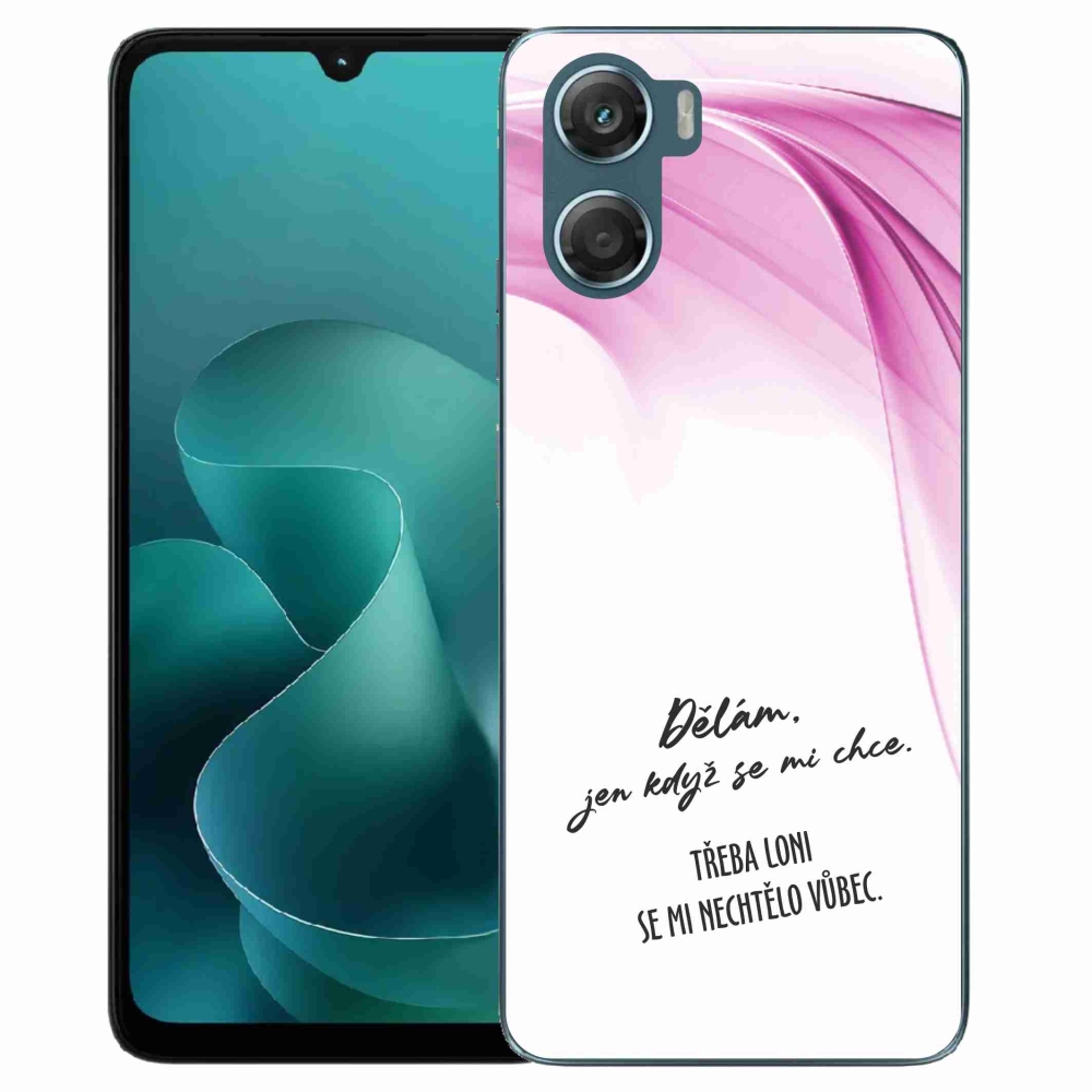 Zselés borító mmCase a Motorola G06/G06 Power készülékhez - vicces szöveg 12 fehér háttérrel