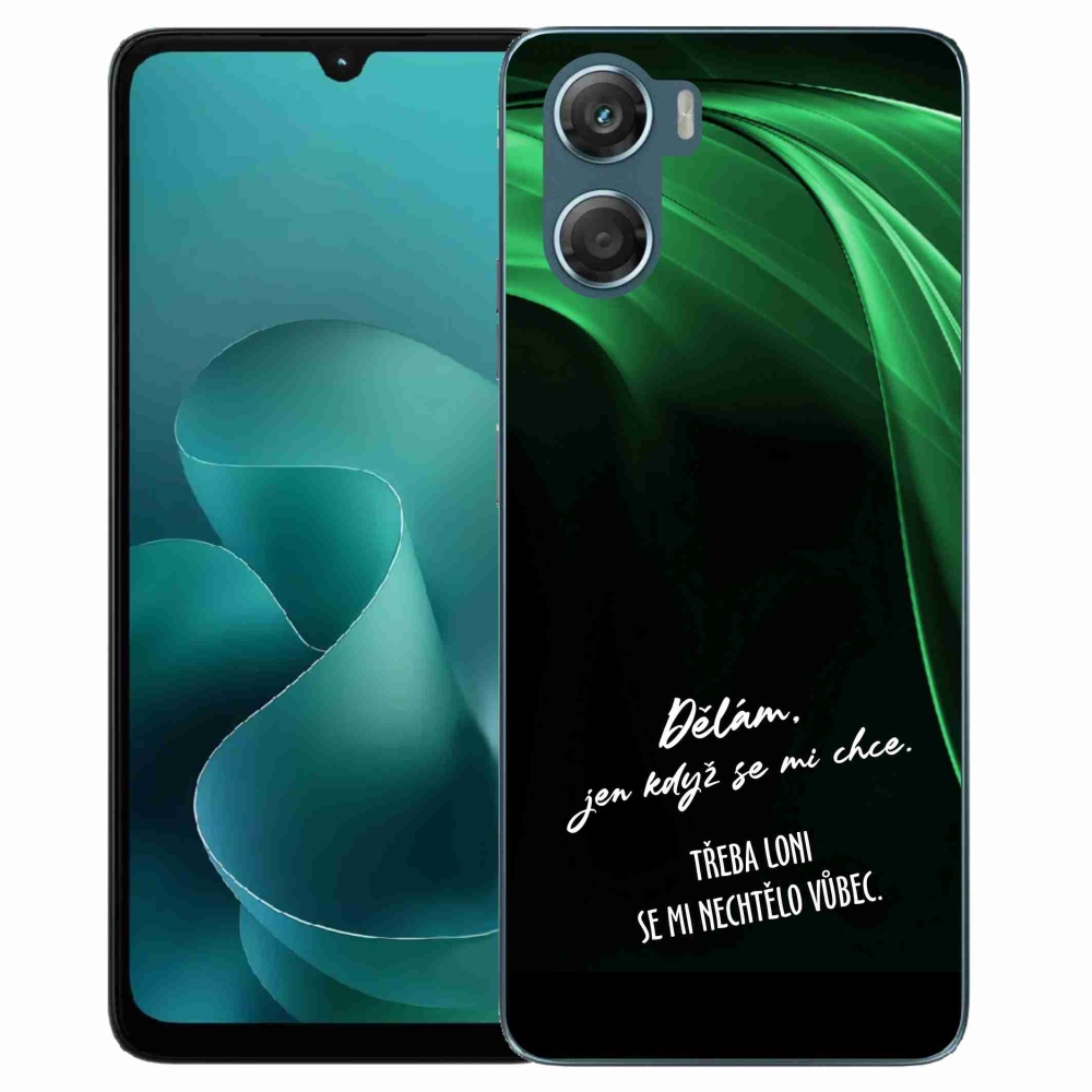 Gél borító mmCase a Motorola G06/G06 Power készülékhez - vicces szöveg 12 fekete háttér