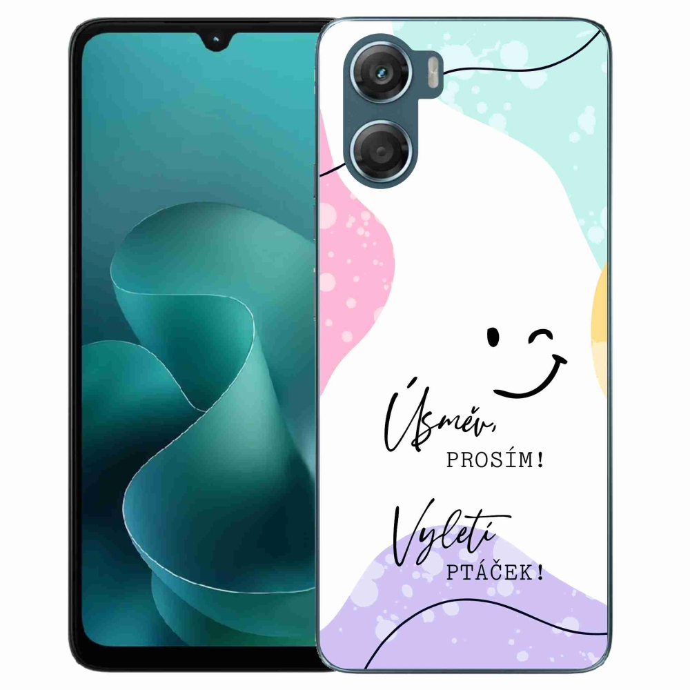 Zselés borító mmCase a Motorola G06/G06 Power készülékhez - vicces szöveg 4 fehér háttérrel