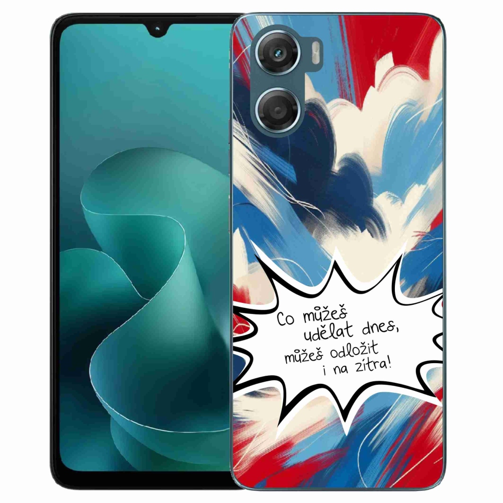 Gél borító mmCase a Motorola G06/G06 Power készülékhez - vicces szöveg 9 fehér háttér