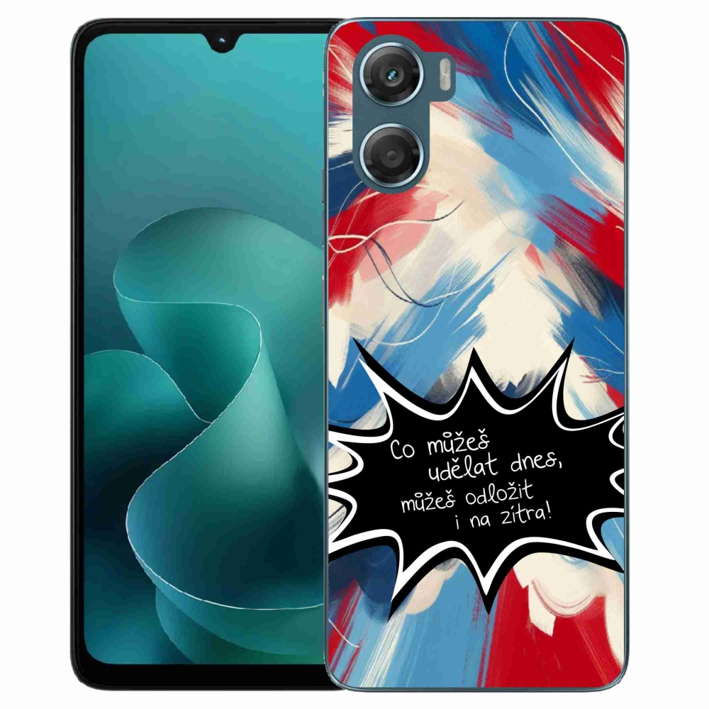Gél borító mmCase a Motorola G06/G06 Power készülékhez - vicces szöveg 9 fekete háttér