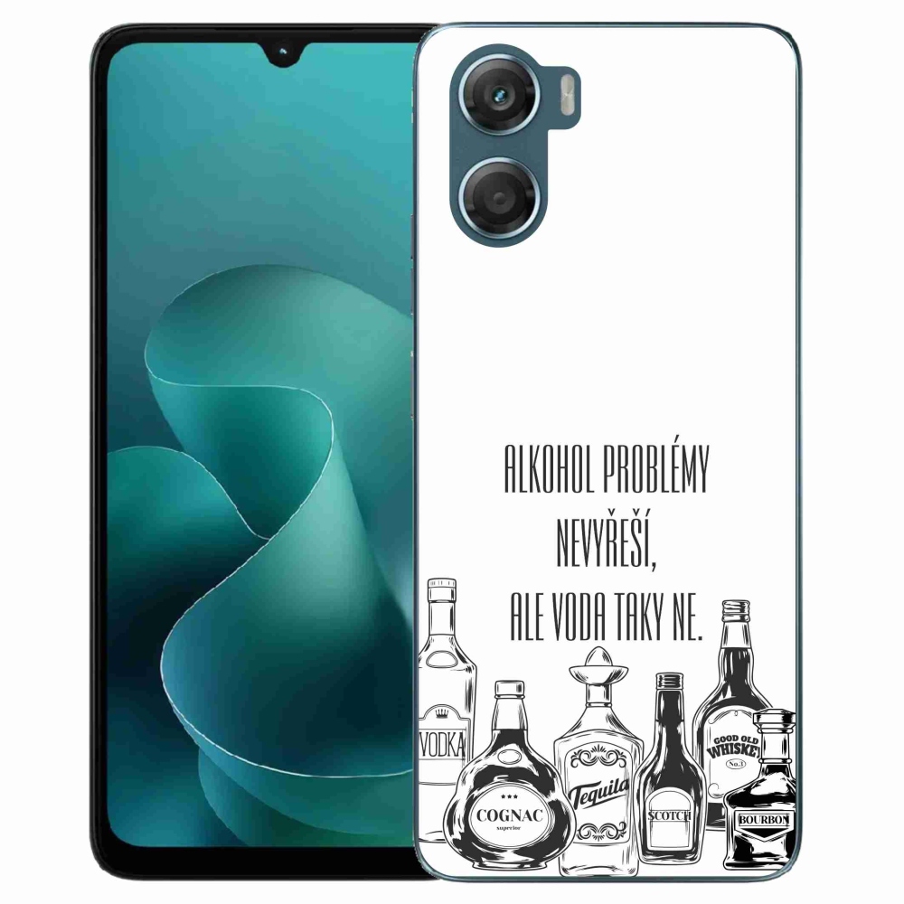 Zselés borító mmCase a Motorola G06/G06 Power készülékhez - vicces szöveg fehér háttérrel