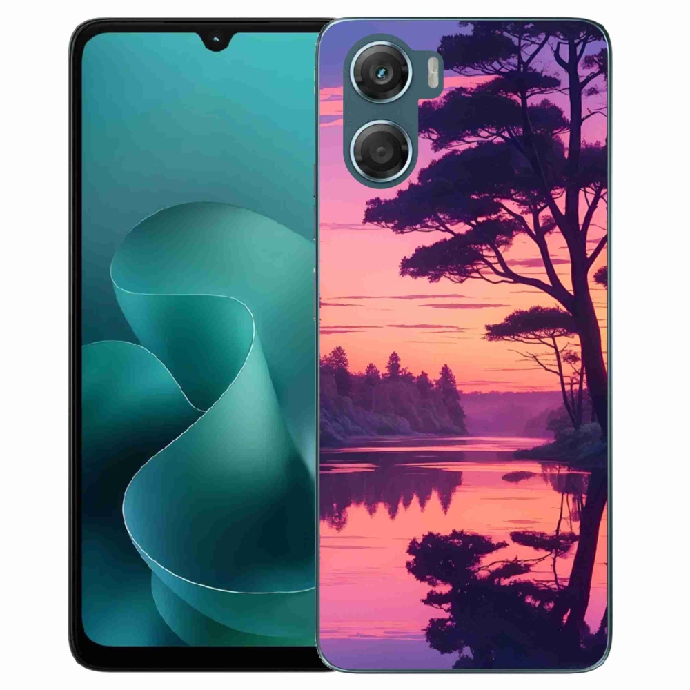 Zselés borítás mmCase a Motorola G06/G06 Power készülékhez - naplemente a tó felett