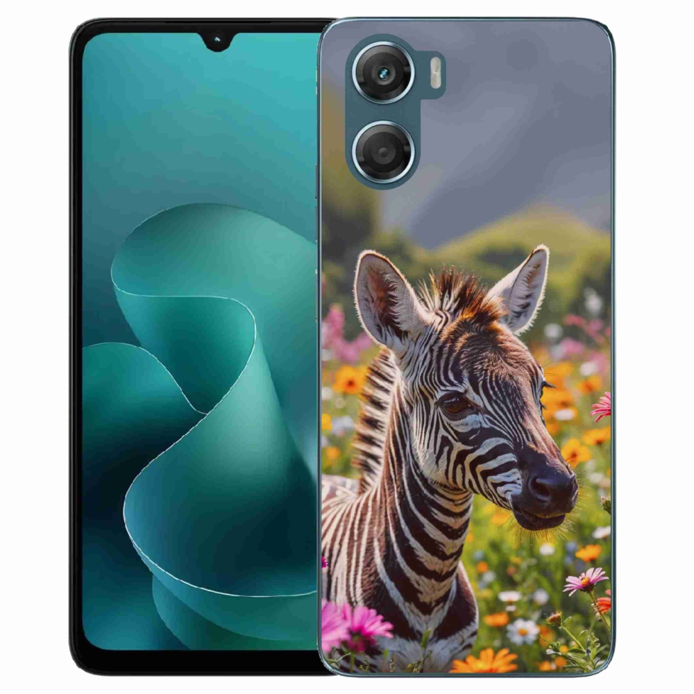 Zselés borítás mmCase a Motorola G06/G06 Power készülékhez - zebra a réten