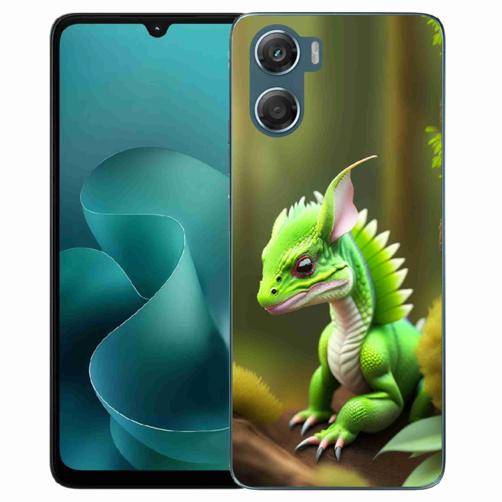 Zselés borítás mmCase a Motorola G06/G06 Power készülékhez - zöld sárkány