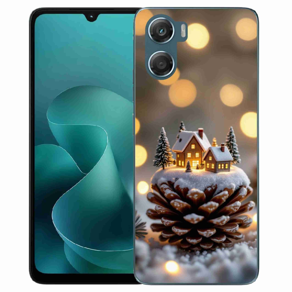 Zselés borítás mmCase a Motorola G06/G06 Power készülékhez - téli falu