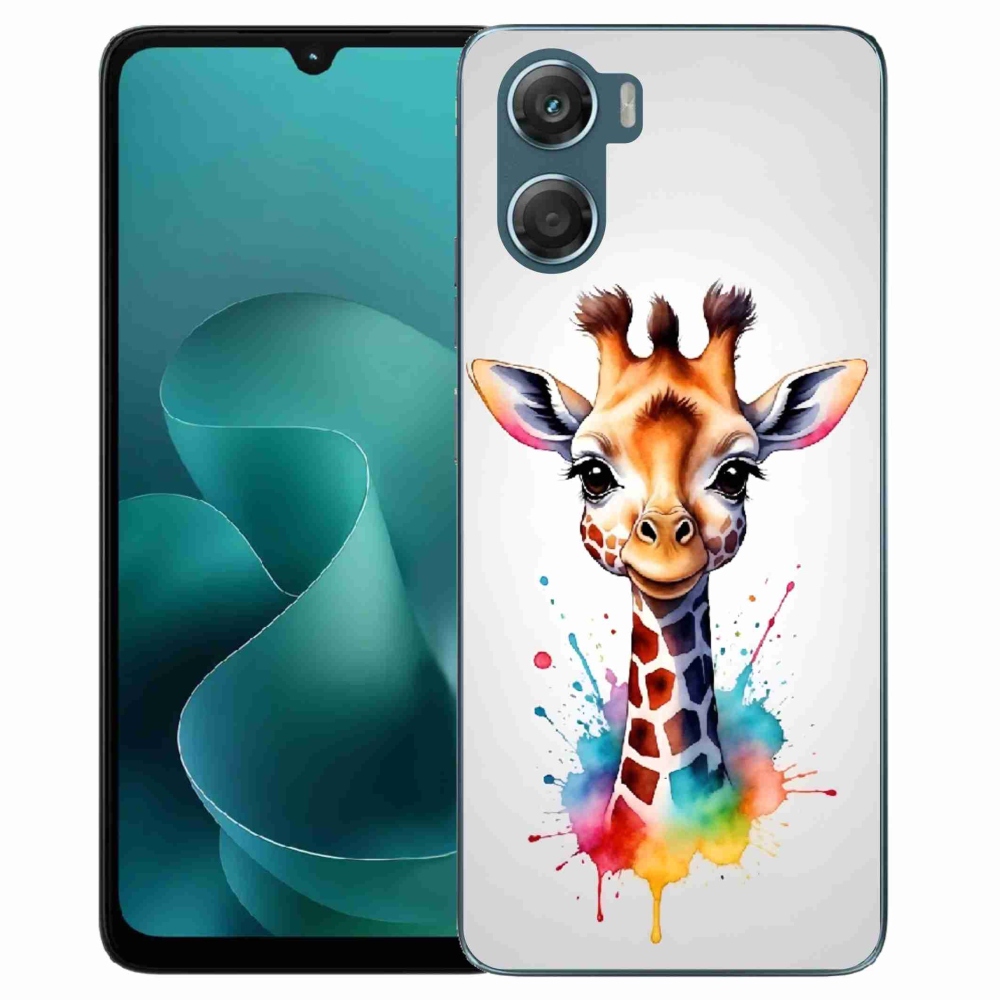 Zselés borítás mmCase a Motorola G06/G06 Power készülékhez - zsiráf 1