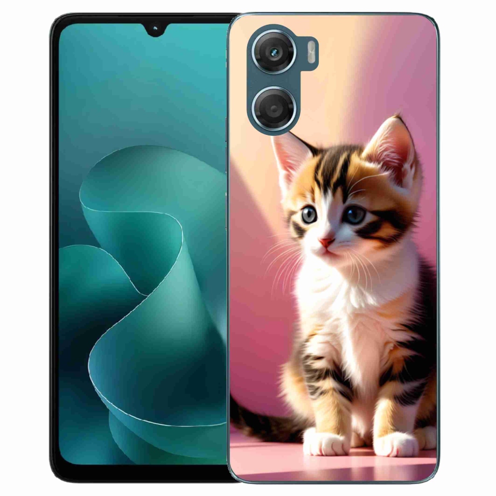 Zselés borítás mmCase a Motorola G06/G06 Power készülékhez - kíváncsi cica 2