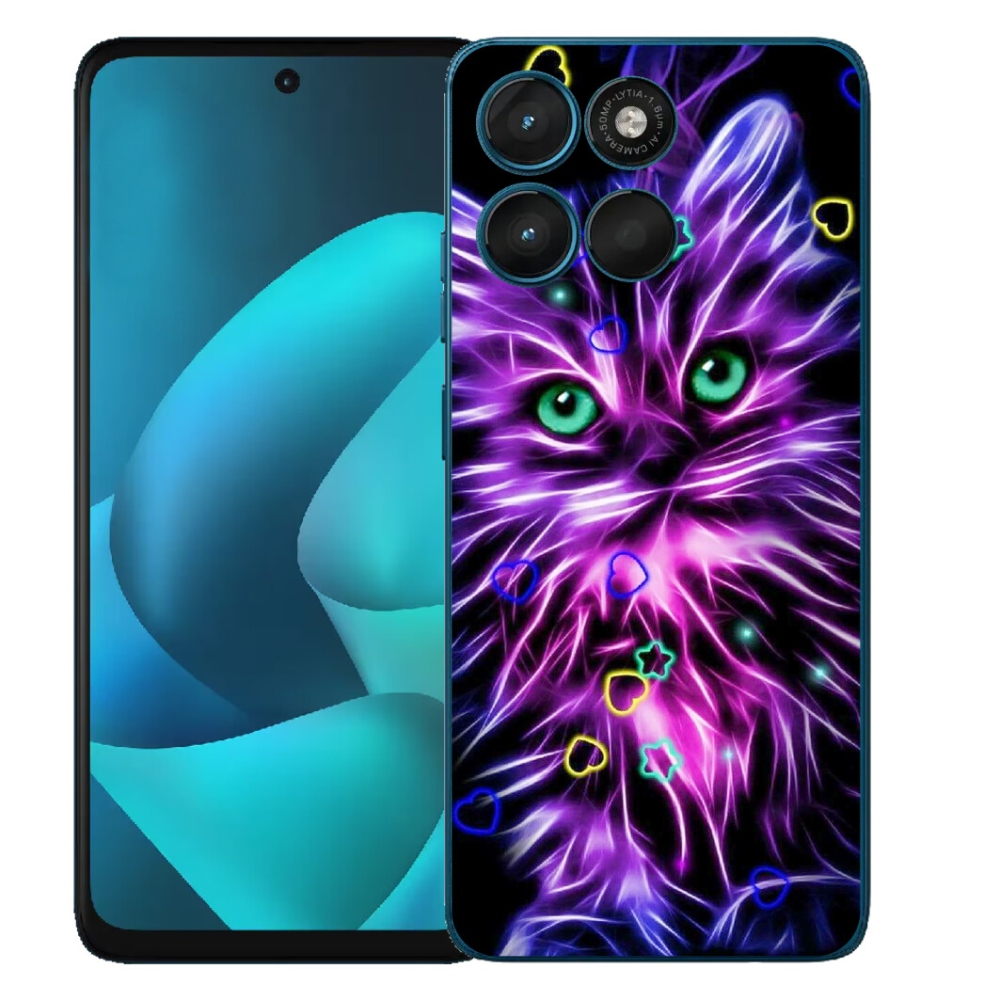 mmCase gél tok a Motorola Moto G57 Power-hez – absztrakt macska