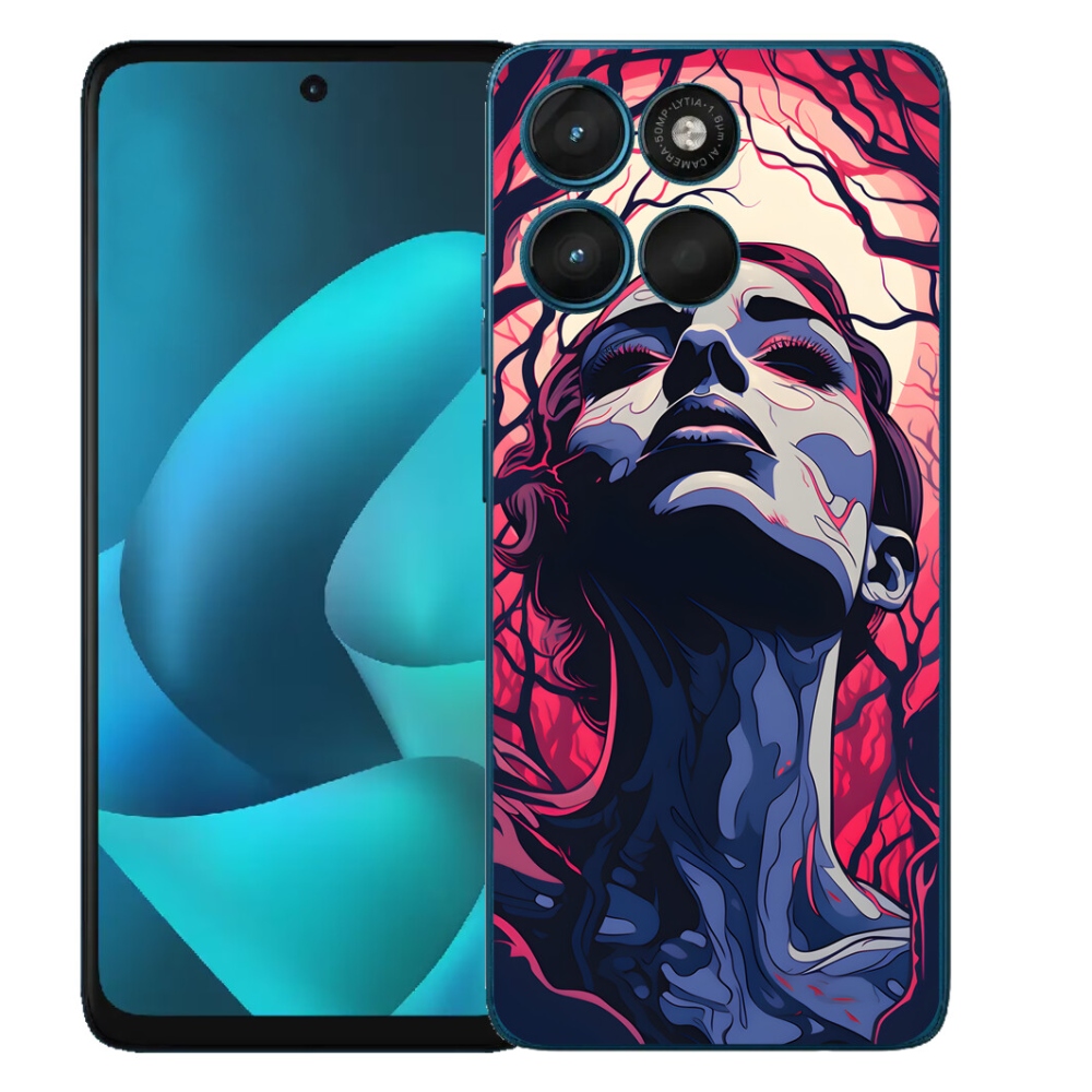 mmCase gél tok a Motorola Moto G57 Power-hez – absztrakt arc
