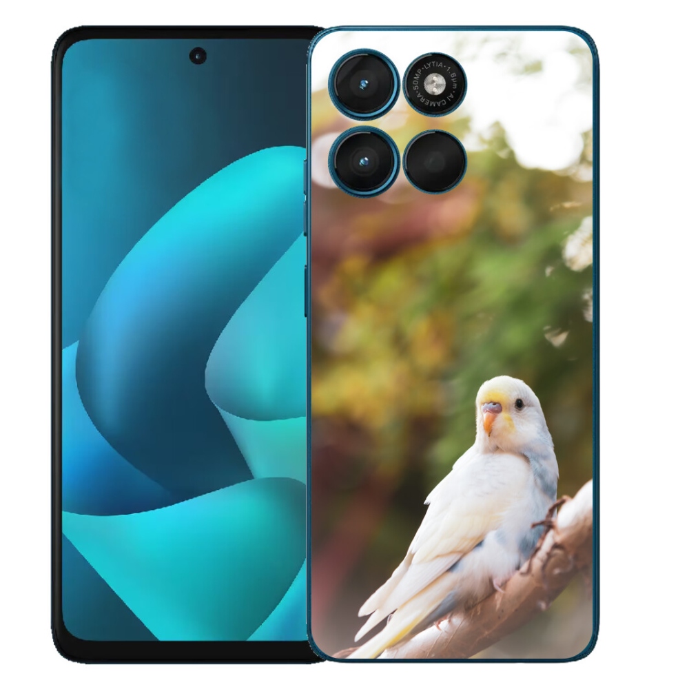 mmCase géltok a Motorola Moto G57 Power-hez – fehér papagáj