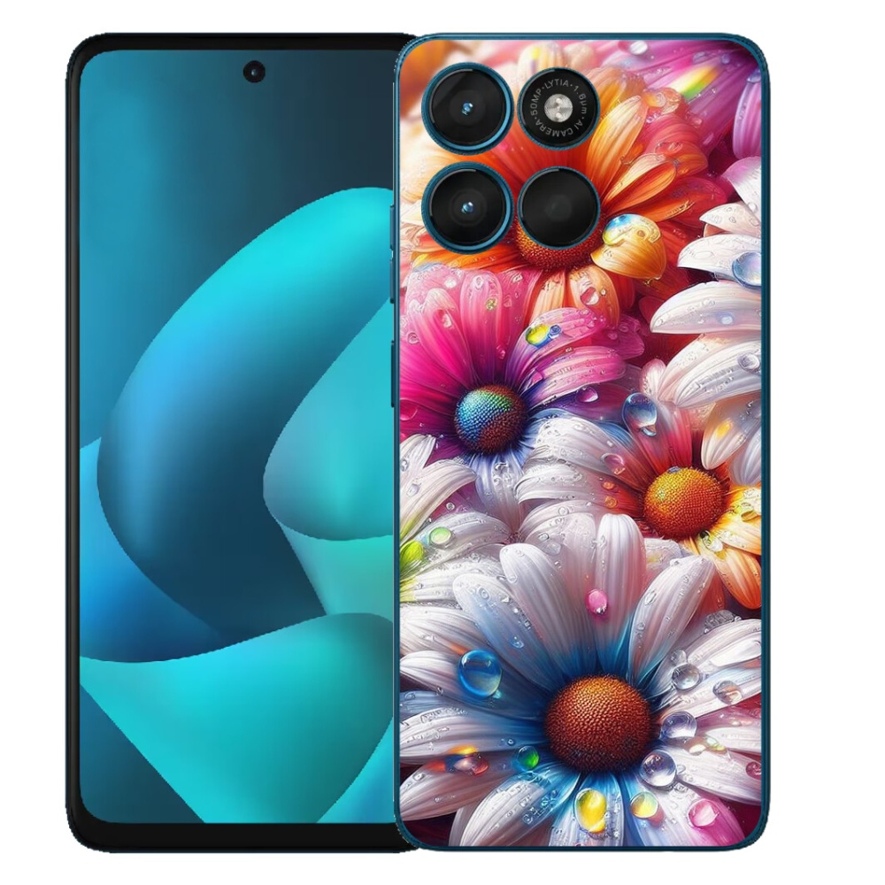 mmCase gél tok a Motorola Moto G57 Power-hez – színes margaréták