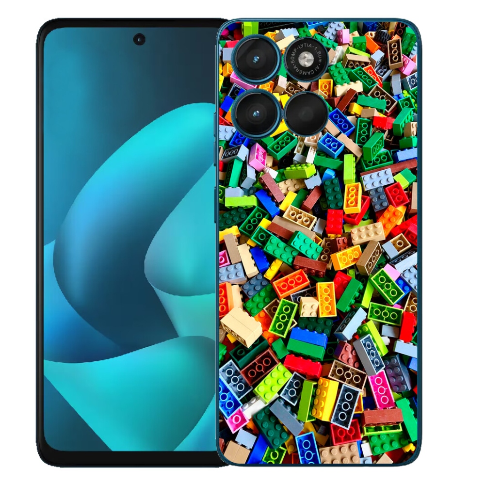 mmCase géltok a Motorola Moto G57 Power-hez – színes építőelemek