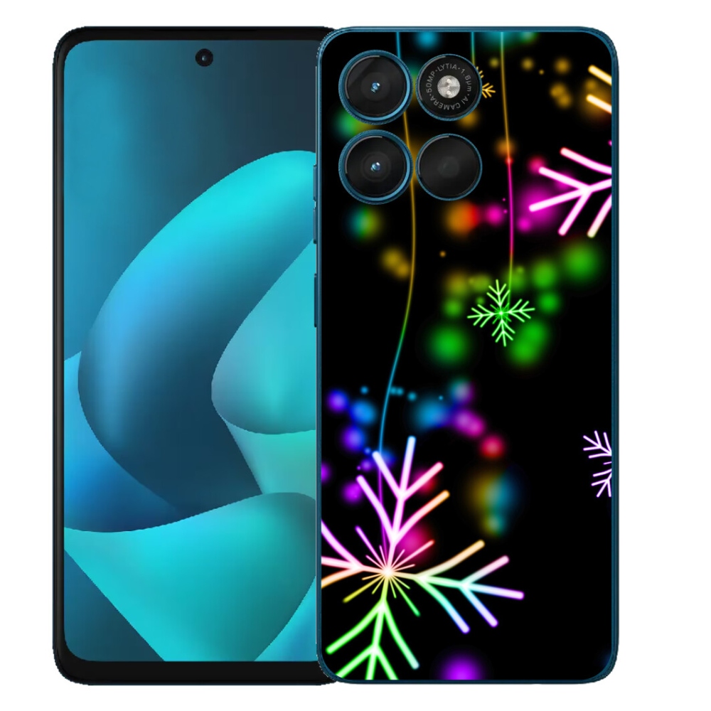 mmCase gél tok a Motorola Moto G57 Power-hez – színes hópelyhek