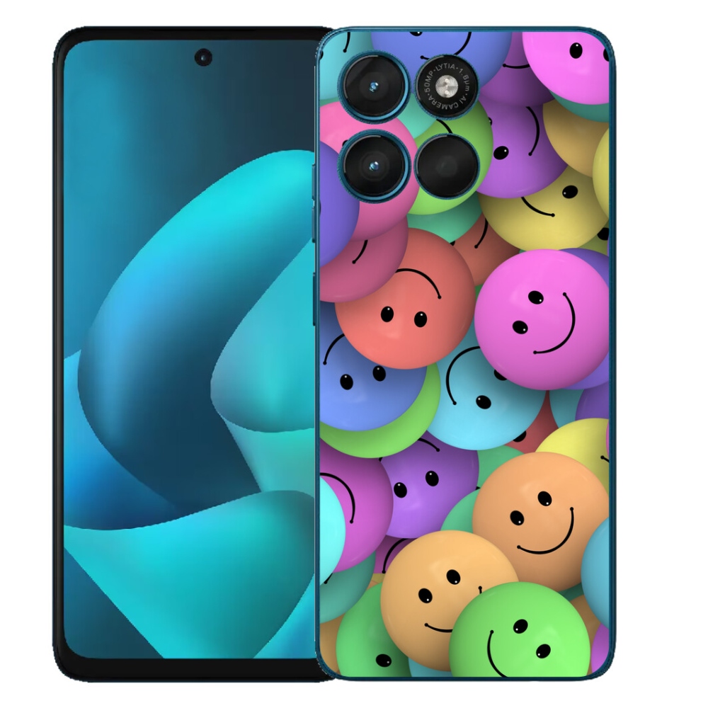mmCase gél tok a Motorola Moto G57 Power-hez – színes smiley-k