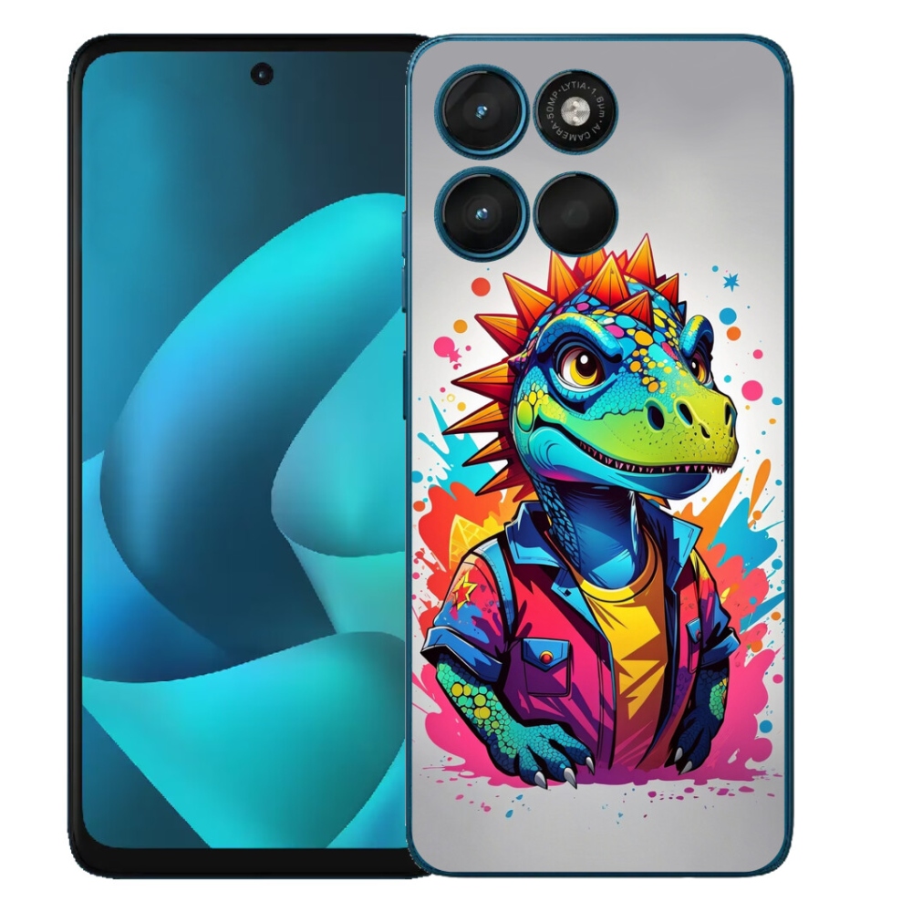 mmCase géltok a Motorola Moto G57 Powerhez – színes dinoszaurusz