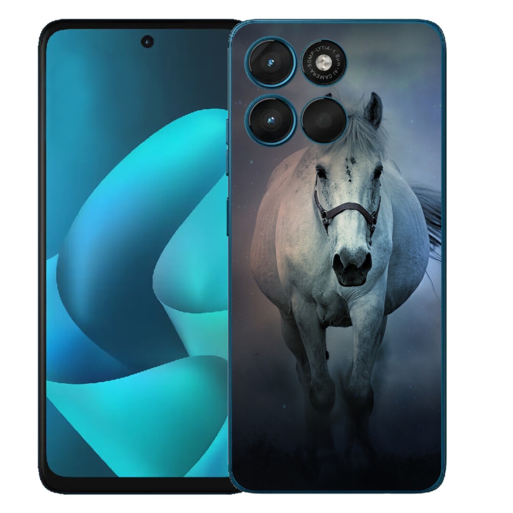 mmCase gél tok a Motorola Moto G57 Power-hez – futó fehér ló