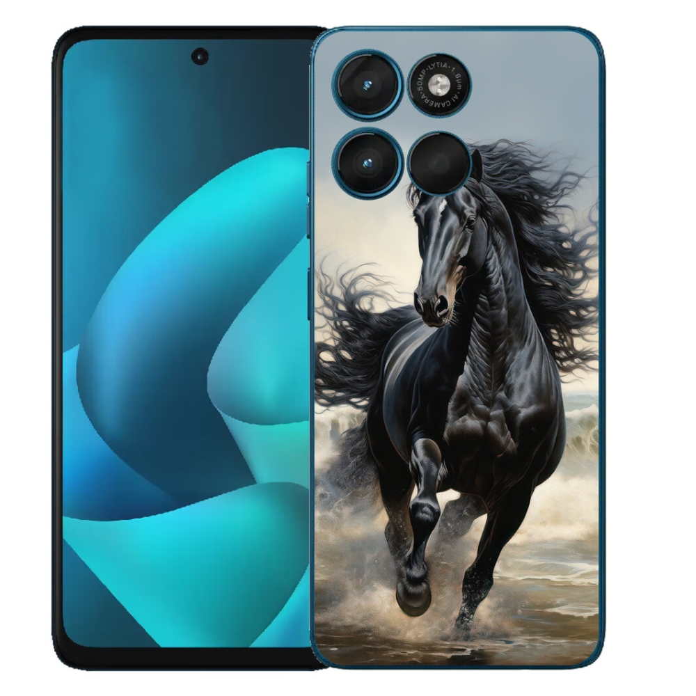 mmCase gélhuzat a Motorola Moto G57 Power-hez – fekete ló