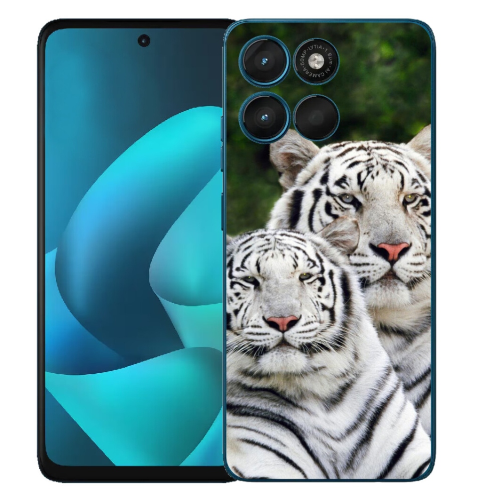 mmCase géltok a Motorola Moto G57 Power-hez – fehér tigrisek