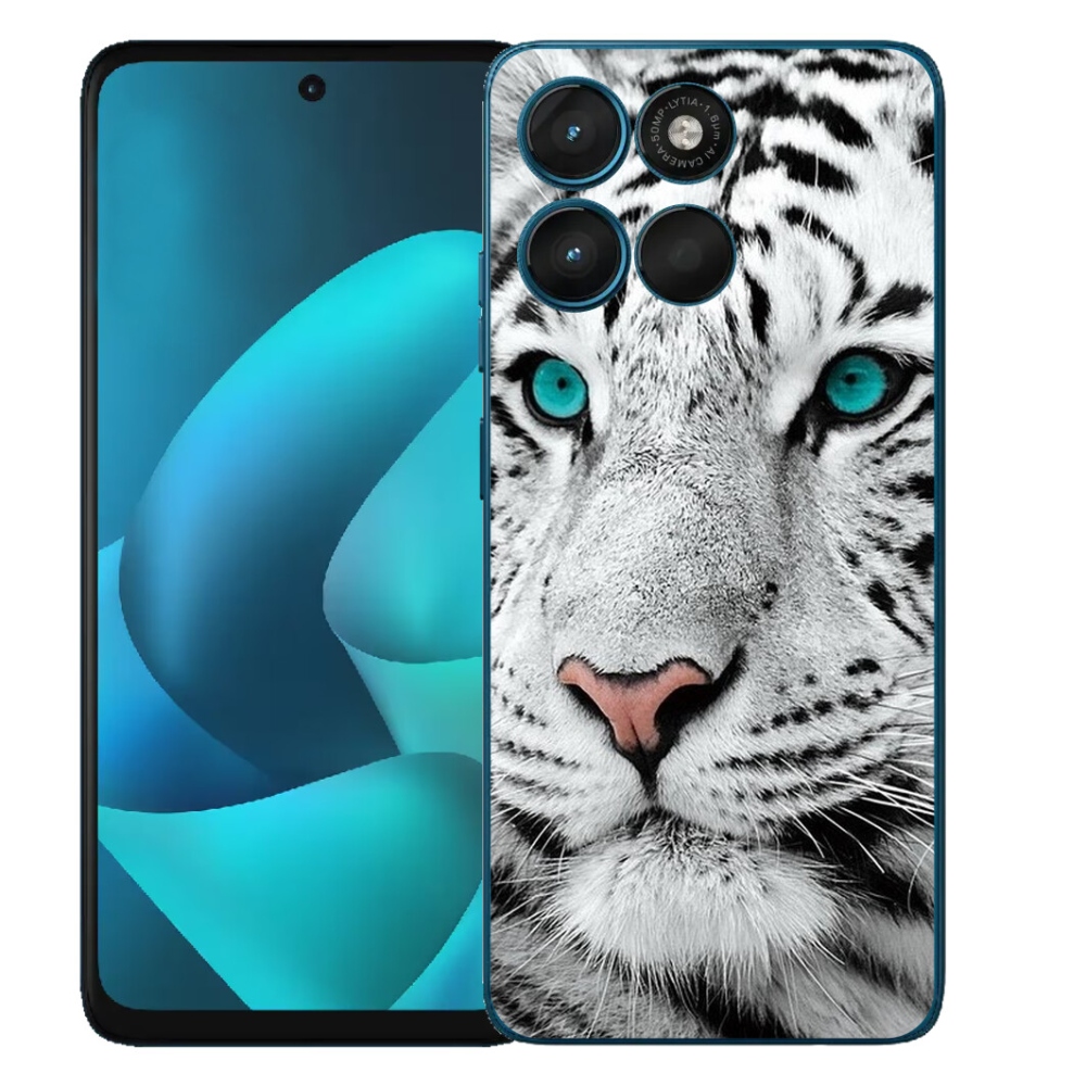 mmCase gélhuzat a Motorola Moto G57 Power-hez – fehér tigris