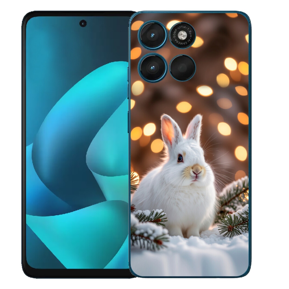 mmCase géltok a Motorola Moto G57 Power-hez – fehér nyúl