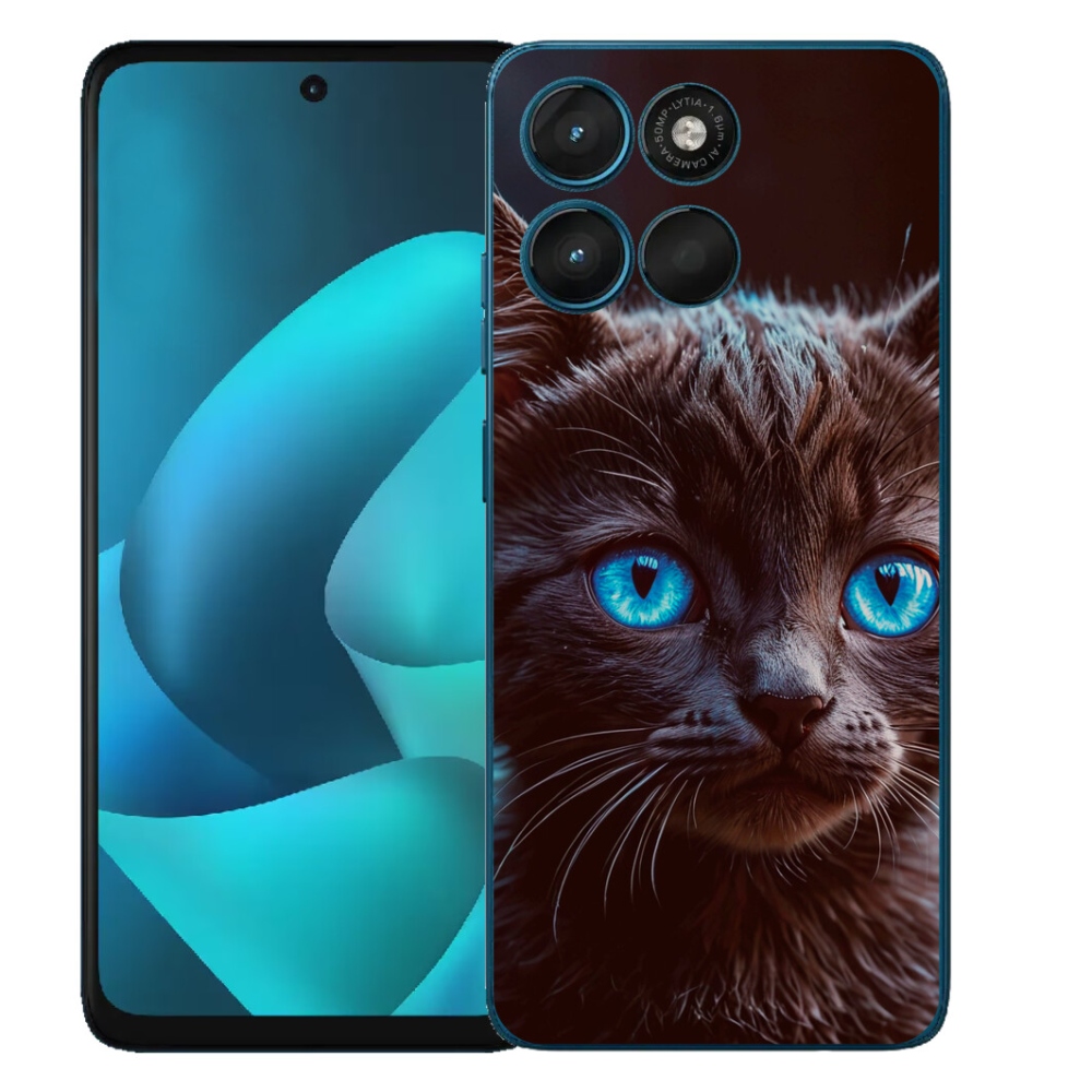 mmCase gél tok a Motorola Moto G57 Power-hez – fekete cica 2