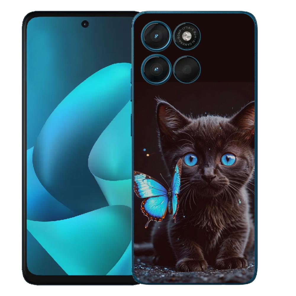 mmCase gél tok a Motorola Moto G57 Power-hez – fekete cica 3
