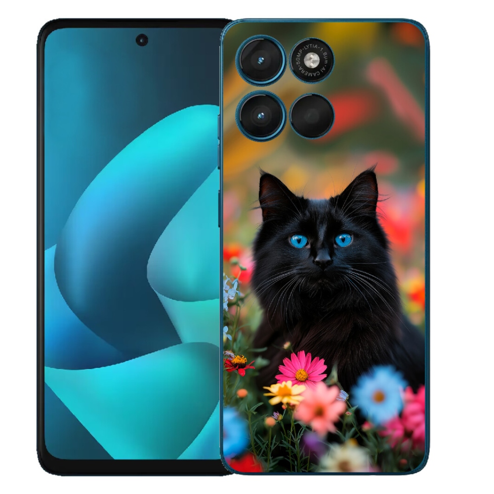 mmCase gél tok a Motorola Moto G57 Power-hez – fekete cica 4