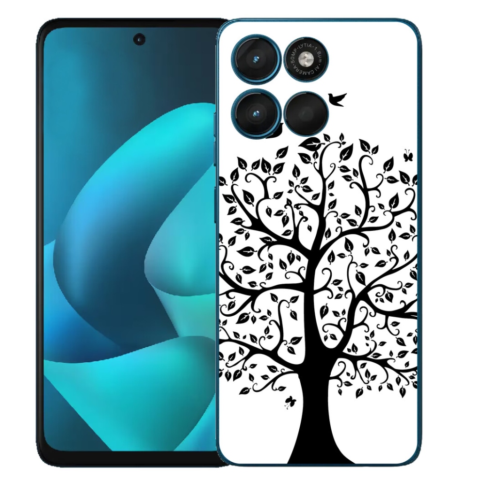 mmCase géltok a Motorola Moto G57 Power-hez – fekete-fehér fa