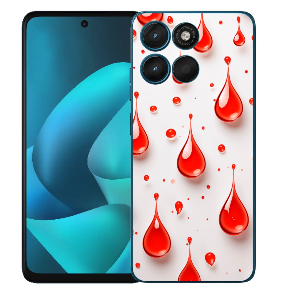 mmCase gél tok a Motorola Moto G57 Power-hez – piros cseppek