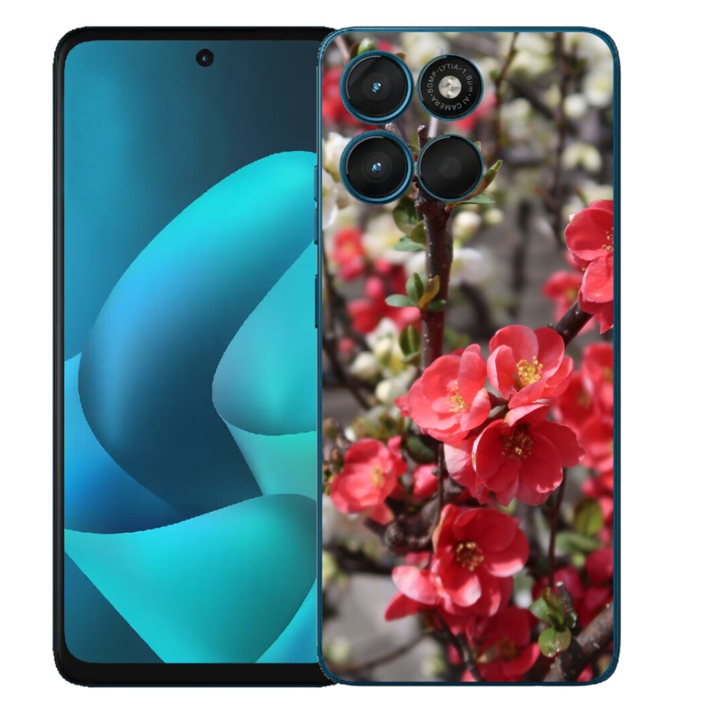 mmCase gél tok a Motorola Moto G57 Power-hez – piros virágok