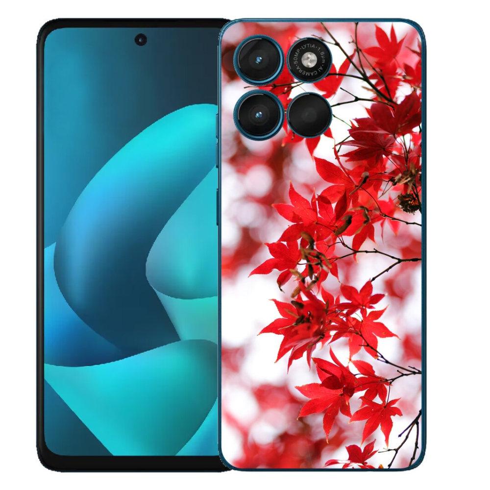 mmCase gélhuzat a Motorola Moto G57 Power-hez – vörös levelek