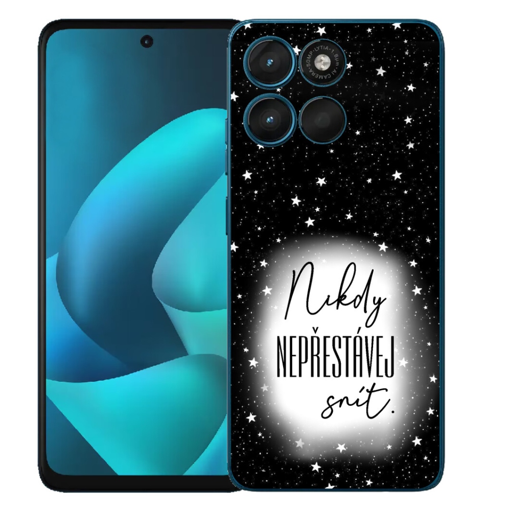 mmCase géltok a Motorola Moto G57 Power-hez – idézet 1, fekete-fehér háttérrel