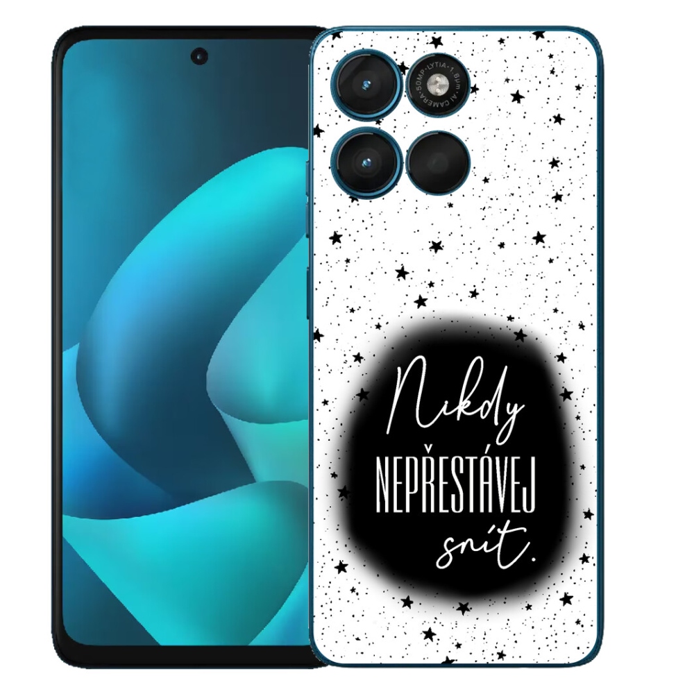 mmCase gél tok a Motorola Moto G57 Power-hez – 1. idézet, fekete-fehér háttér