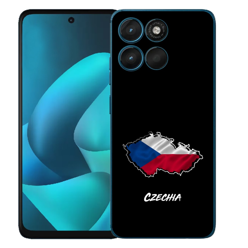 mmCase géltok a Motorola Moto G57 Power-hez – Czechia, fekete háttér