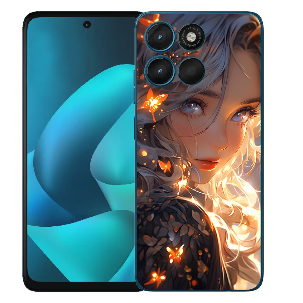 mmCase géltok a Motorola Moto G57 Power-hez – lány és pillangók