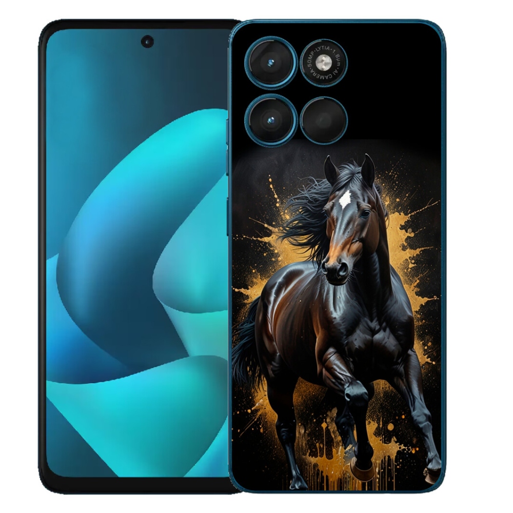 mmCase gél tok a Motorola Moto G57 Power-hez – elegáns fekete csikó