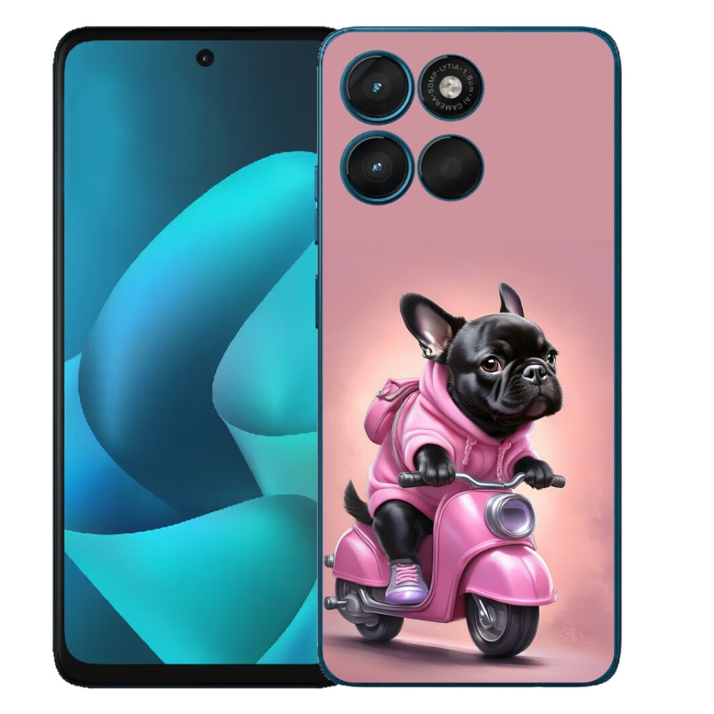 mmCase gél tok a Motorola Moto G57 Power-hez – francia buldog robogón