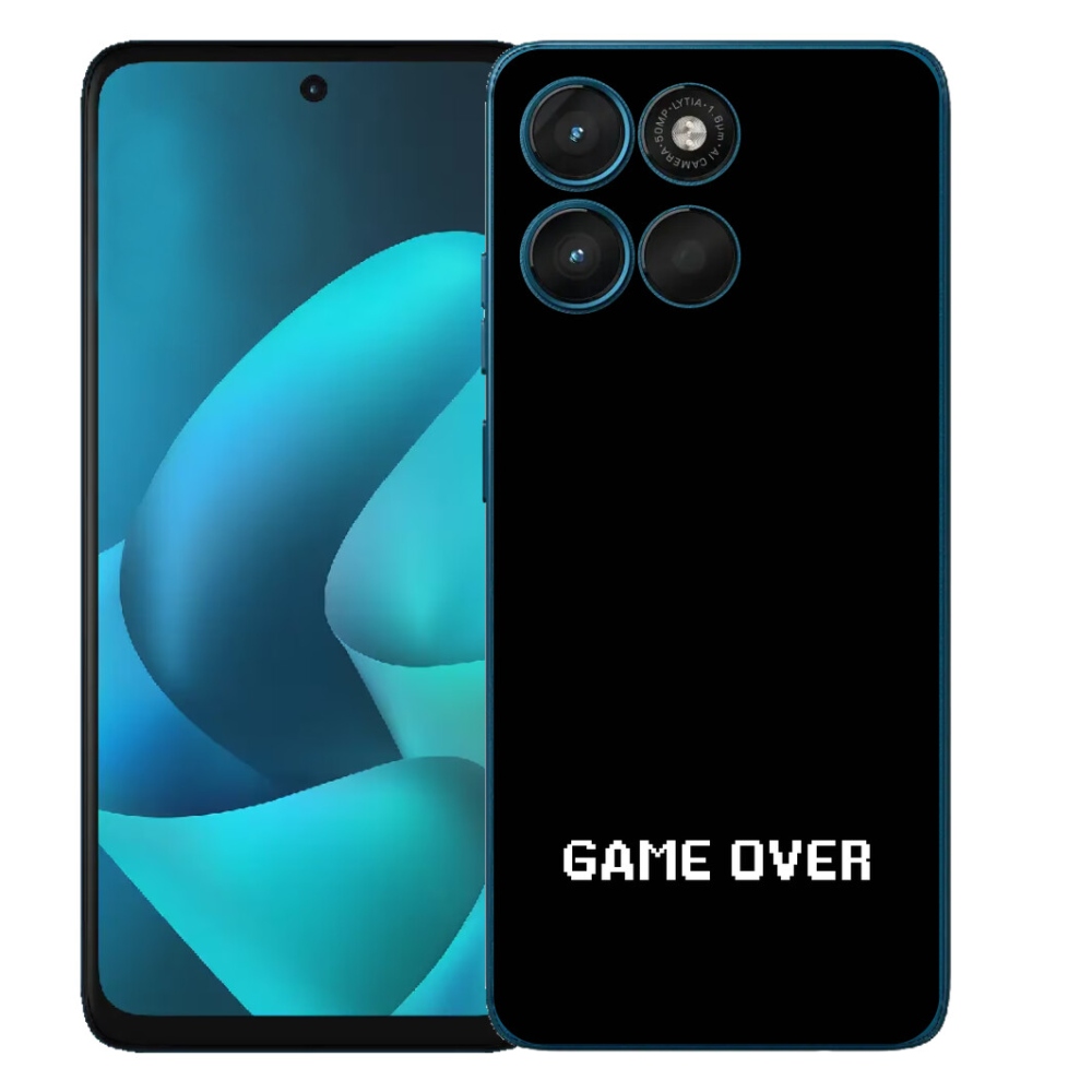 mmCase gél tok a Motorola Moto G57 Power-hez – „game over” fekete háttérrel