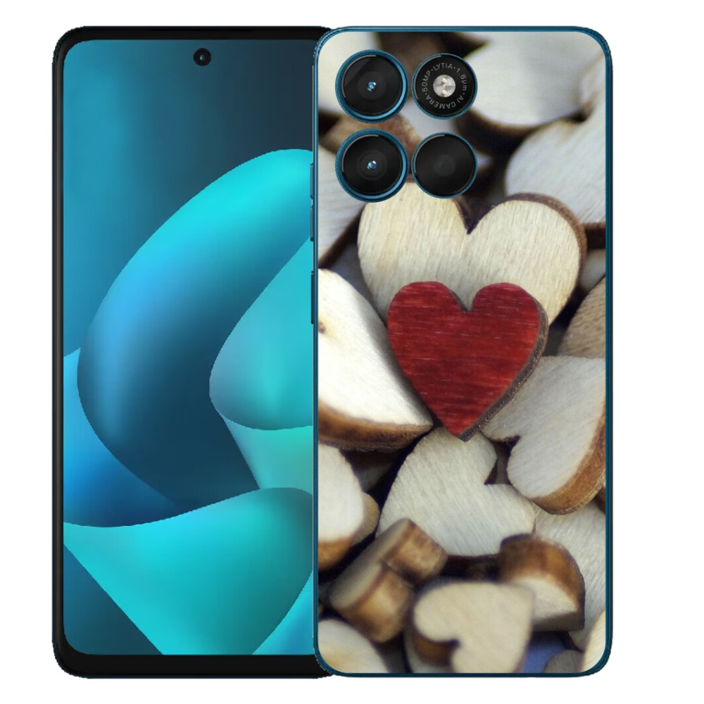 mmCase géltok a Motorola Moto G57 Powerhez – gravírozott piros szív 