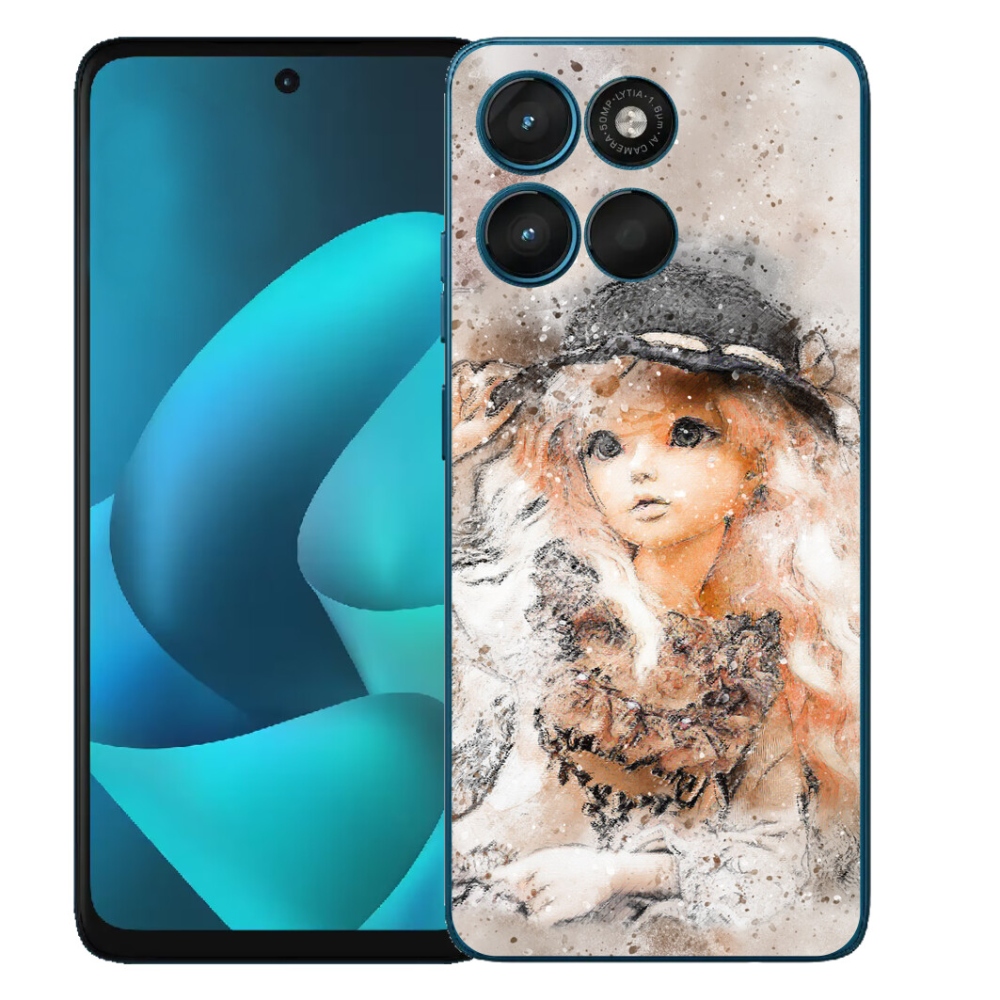 mmCase gél tok a Motorola Moto G57 Power-hez – kalapos kislány