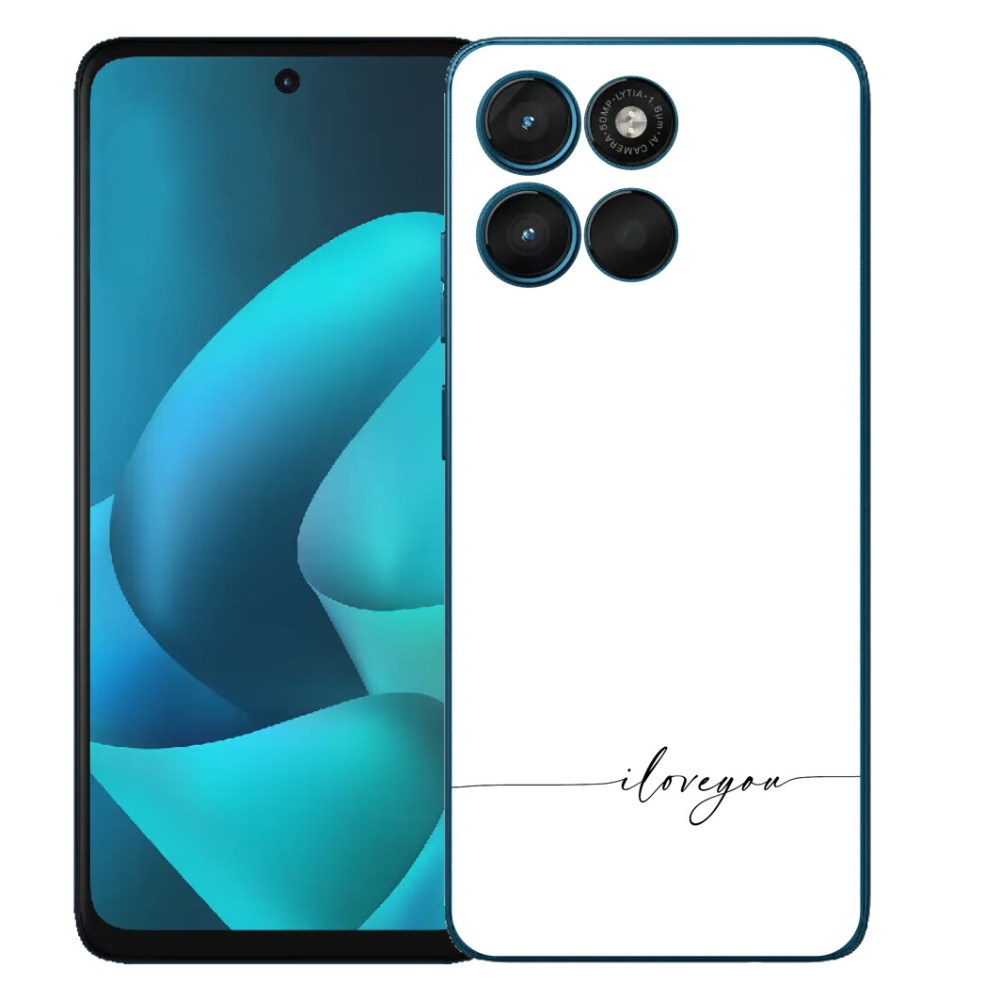 mmCase gél tok a Motorola Moto G57 Power-hez – „I love you” fehér háttérrel