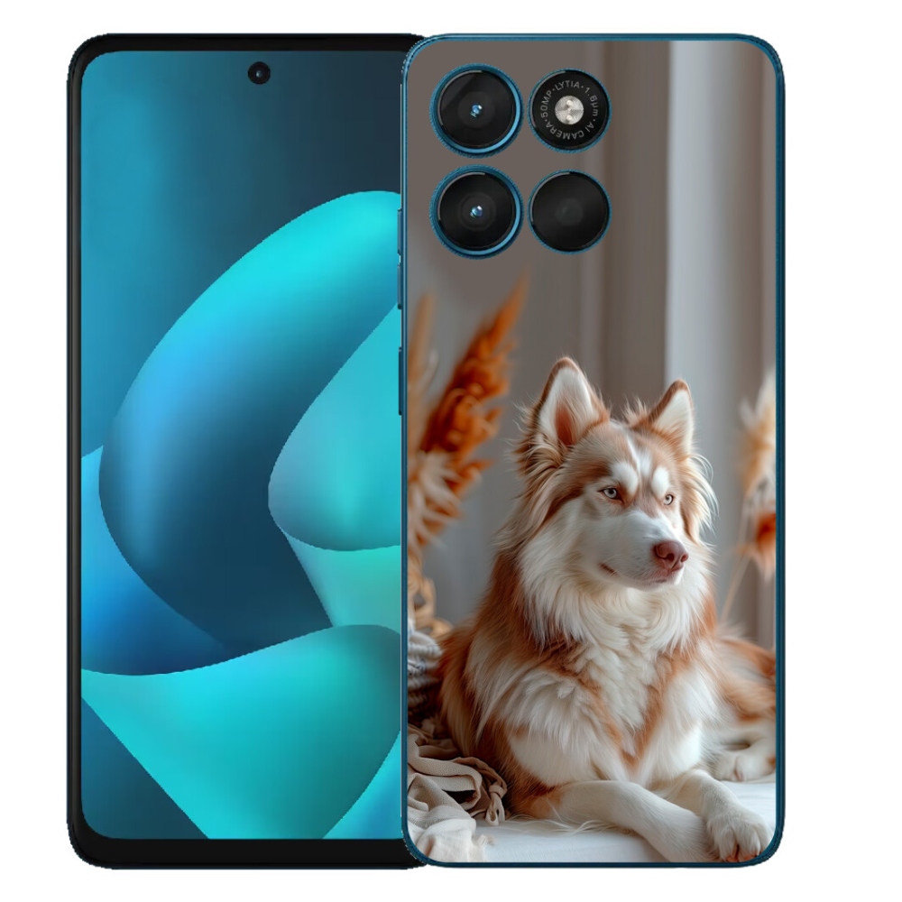 mmCase gél tok a Motorola Moto G57 Power-hez – nyugodt szibériai husky