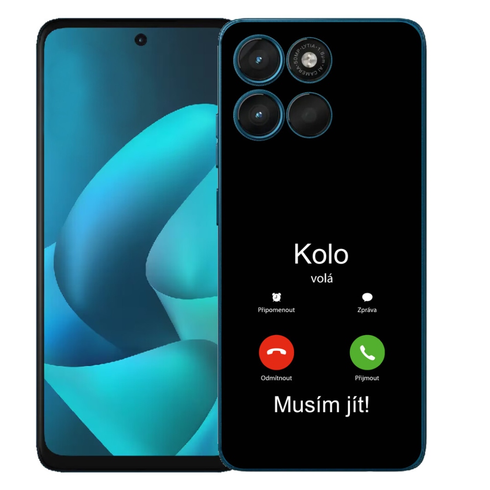 mmCase gél tok a Motorola Moto G57 Power-hez – „A kerék hív” fekete háttérrel