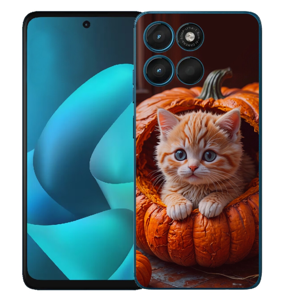 mmCase gél tok a Motorola Moto G57 Power-hez – cica és sütőtök 2