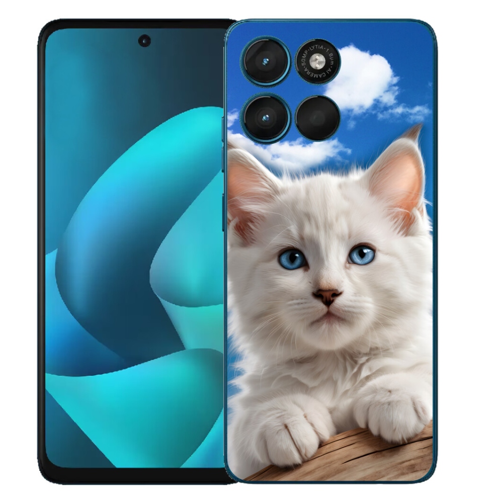 mmCase gél tok a Motorola Moto G57 Power-hez – cica és felhők