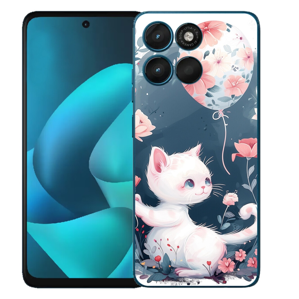 mmCase géltok a Motorola Moto G57 Powerhez – cica léggömbbel