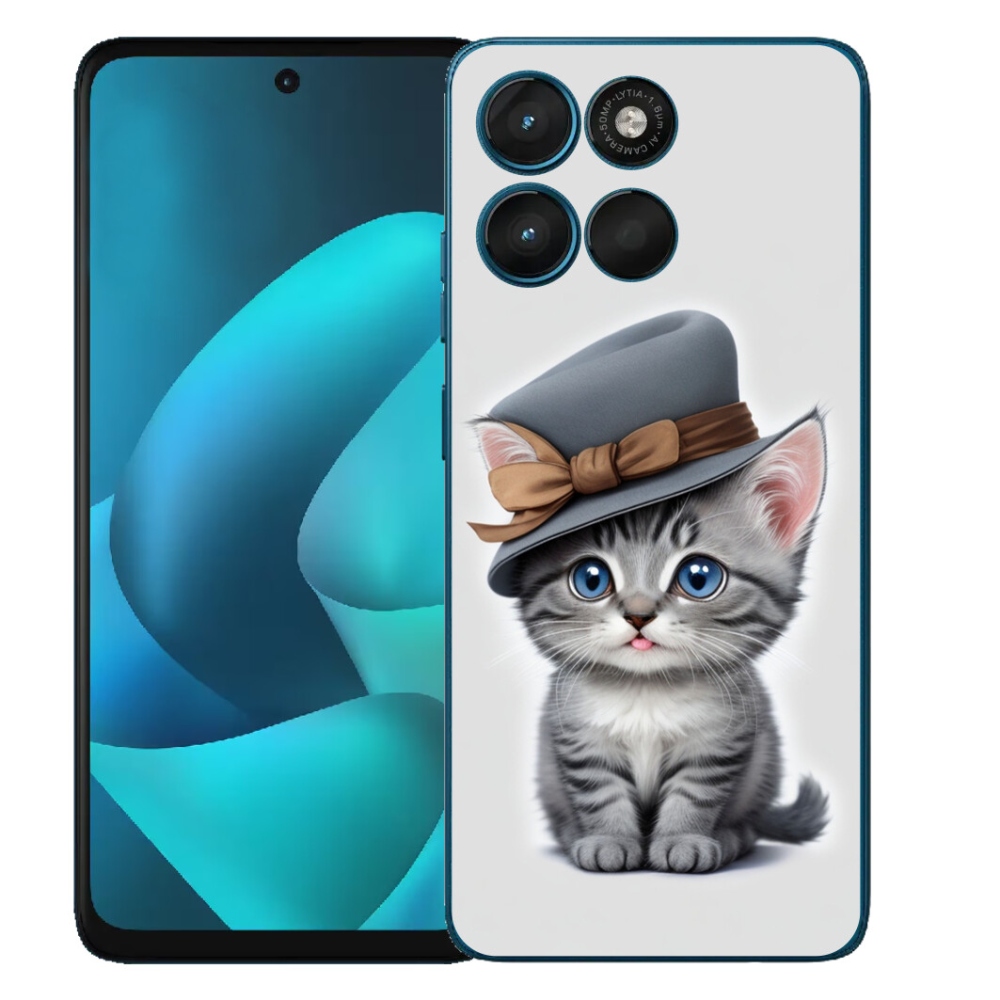 mmCase gél tok a Motorola Moto G57 Power-hez – kalapos cica